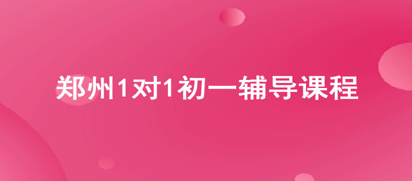 郑州1对1初一辅导课程