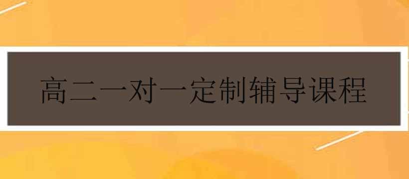 郑州高二一对一定制辅导课程