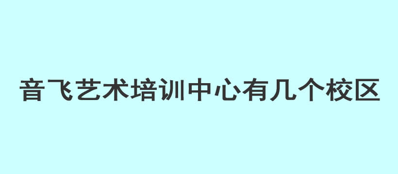 河南音飞艺术培训中心有几个校区
