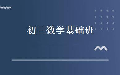 初三数学基础班 