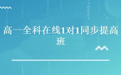 高一全科在线1对1同步提高班 