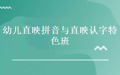 幼儿直映拼音与直映认字特色班 