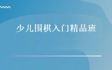 少儿围棋入门精品班 