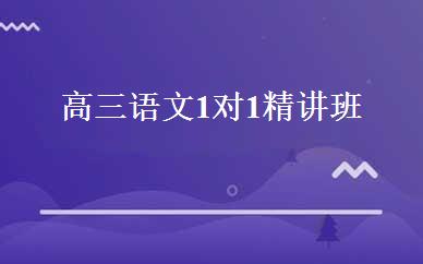 高三语文1对1精讲班 