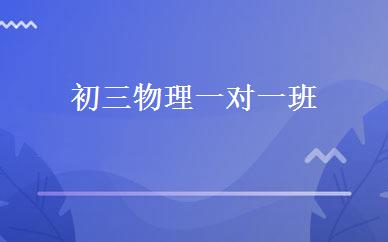 初三物理一对一班 