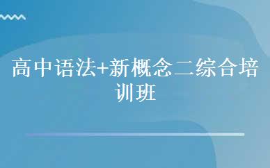 高中语法+新概念二综合培训班 