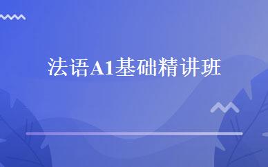 法语A1基础精讲班 