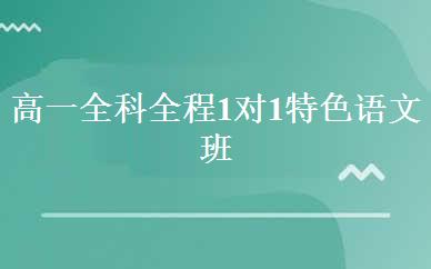 高一全科全程1对1特色语文班 