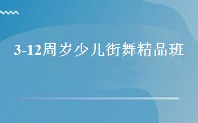 3-12周岁少儿街舞精品班 