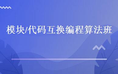 模块/代码互换编程算法班 