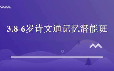 3.8-6岁诗文通记忆潜能班 