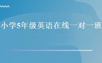 小学5年级英语在线一对一班 