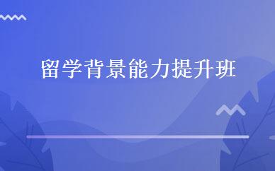 留学背景能力提升班 