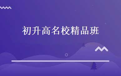 初升高名校精品班 