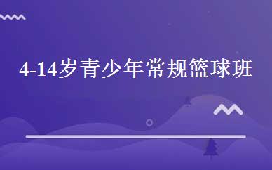 4-14岁青少年常规篮球班 