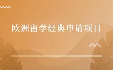 欧洲留学经典申请项目 