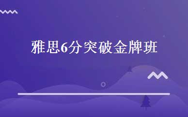 雅思6分突破金牌班 