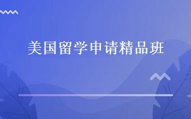美国留学申请精品班 