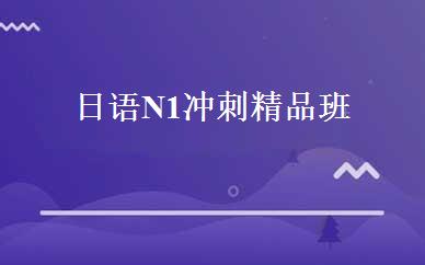 日语N1冲刺精品班 