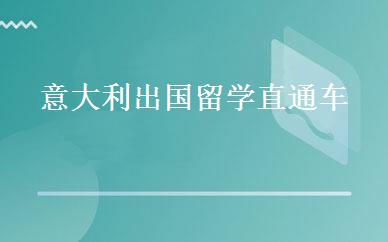 意大利出国留学直通车 
