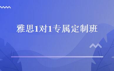雅思1对1专属定制班 