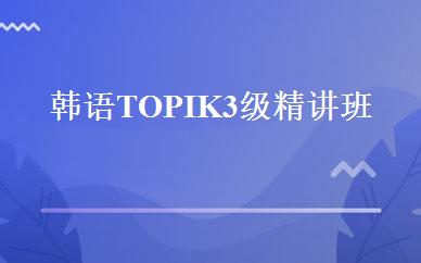韩语TOPIK 3级精讲班 