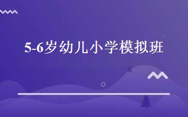5-6岁幼儿小学模拟班 