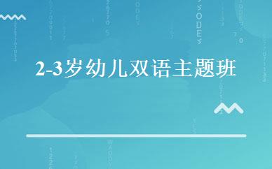 2-3岁幼儿双语主题班 