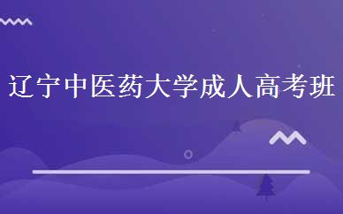辽宁中医药大学成人高考班 