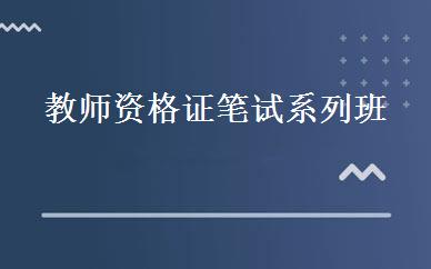 教师资格证笔试系列班 