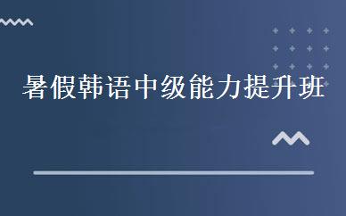 暑假韩语中级能力提升班 