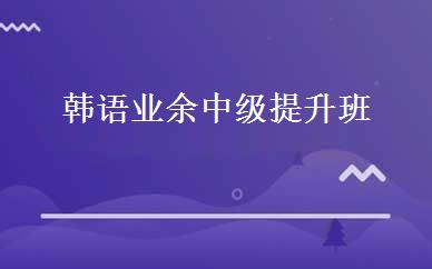 韩语业余中级提升班 