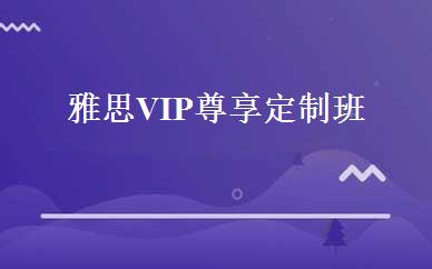 雅思VIP尊享定制班  