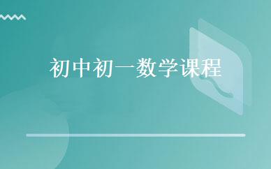 初中初一数学课程 