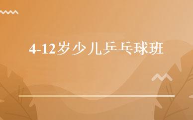 4-12岁少儿乒乓球班 
