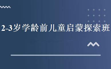 2-3岁学龄前儿童启蒙探索班 