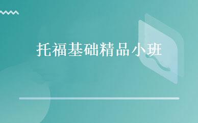 托福基础精品小班 