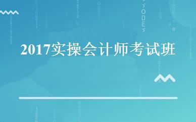 2017实操会计师考试班 