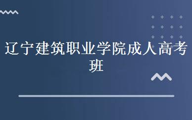 辽宁建筑职业学院成人高考班 