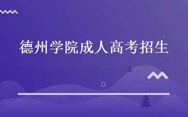 德州学院成人高考招生 