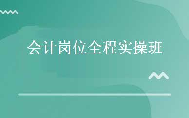会计岗位全程实操班 