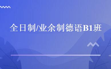 全日制/业余制德语B1班 