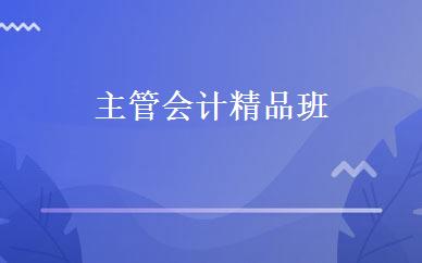 主管会计精品班 