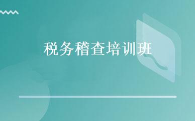 税务稽查培训班 
