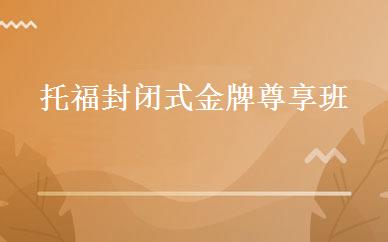 托福封闭式金牌尊享班 
