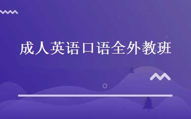 成人英语口语全外教班 