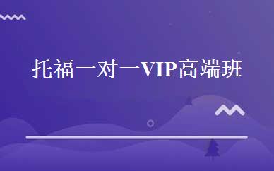 托福一对一VIP高端班 