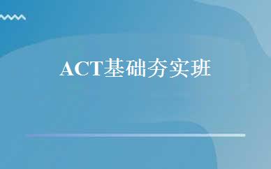 ACT基础夯实班 