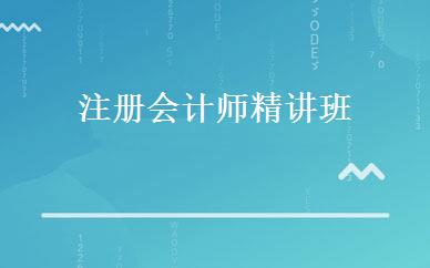 注册会计师精讲班 