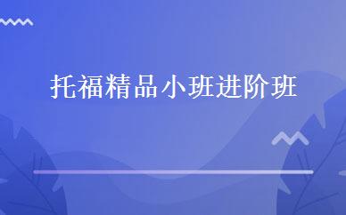 托福精品小班进阶班 